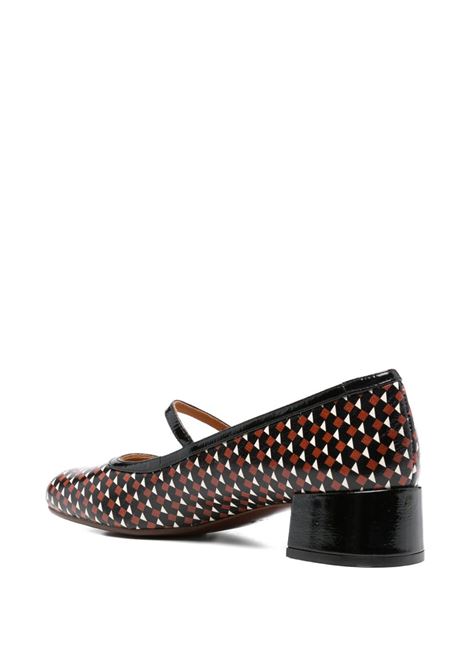Multicolored graphic-print ballerina shoes Chie mihara - women CHIE MIHARA | RENINGR